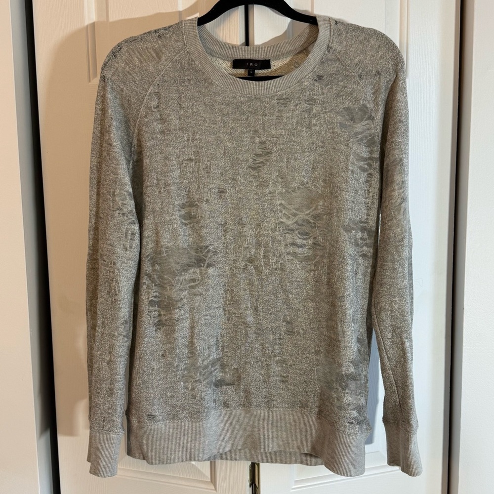 IRO Tobiah Distressed Pullover Sweashirt